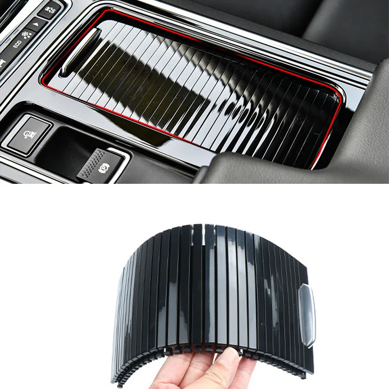 For Jaguar XF XFL XE XEL F-PACE Car Water Cup Holder Cover Trim Rolling Curtain Center Console Drink Cover Roller Accessories