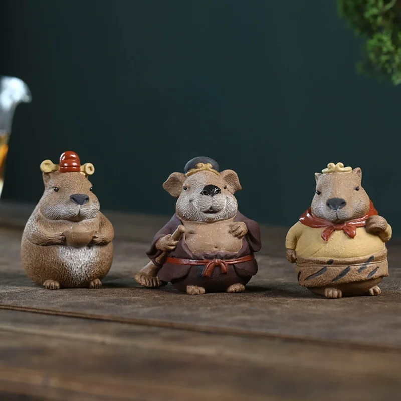 Yixing Zisha Clay Figurine, Creative Raiseable Tea Table Ornament for Tea Ceremony, Novelty Tea Set Accessory