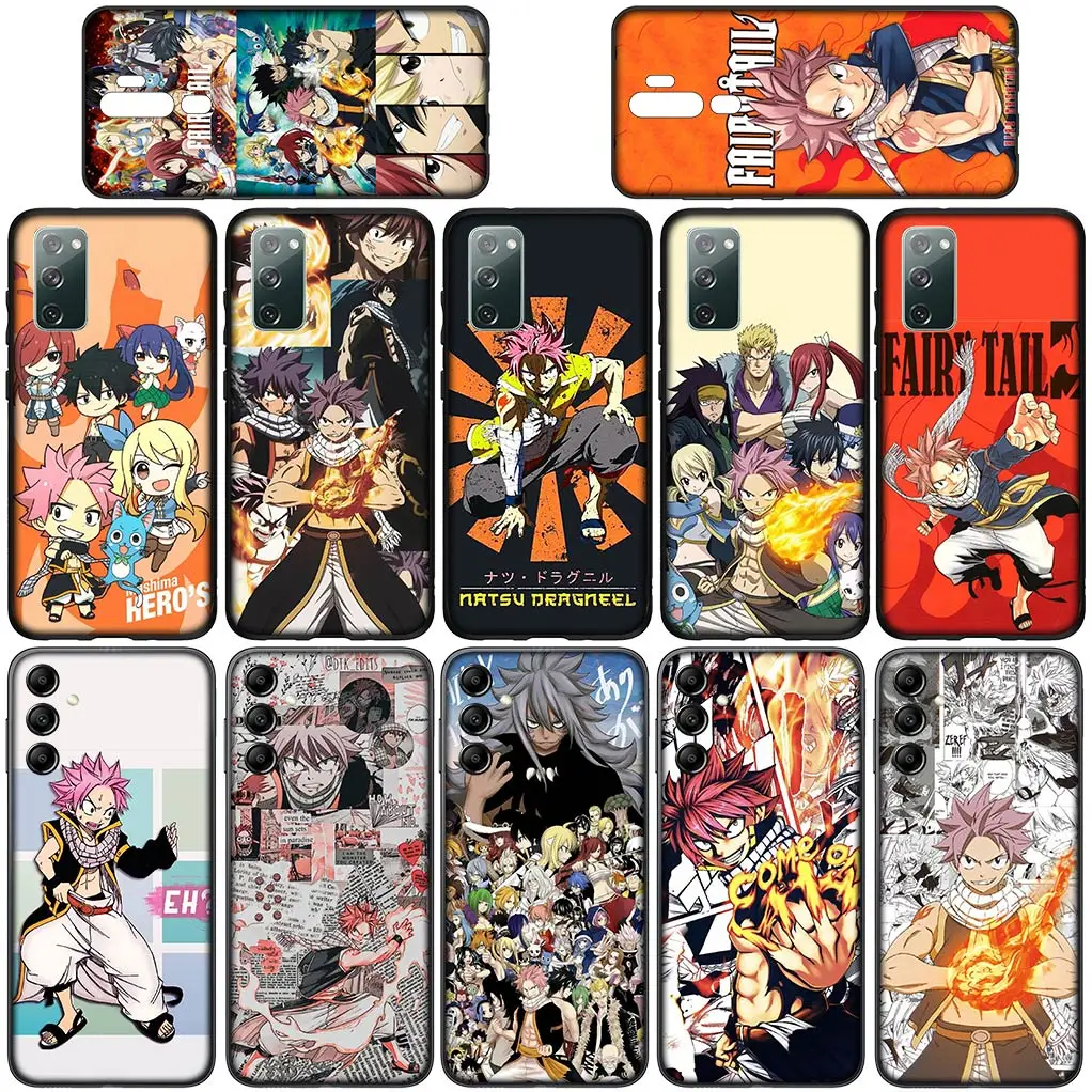 Fairy Tail Natsu Dragneel Phone Cover Casing for Samsung Galaxy S24 S23 Fe Ultra Plus A05 A55 A35 A24 A25 A15 M55 Soft Case