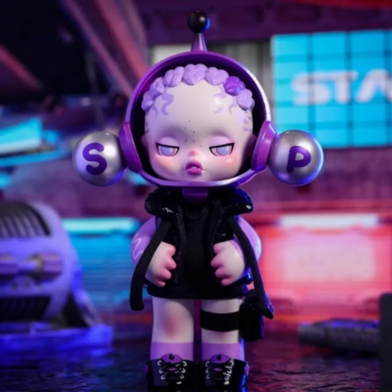 POPMART SKULLPANDA OOTD Limited Edition Sammlerstück aus Denim, bewegliches, süßes und interessantes Spielzeug, Überraschungs-Geburtstagsgeschenke