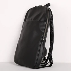 Slim Backpack Cowskin Leather High Quality Backpacks Casual Travel Bag Storage Day Packs