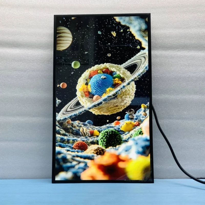 32 Inch Lcd Wallpaper Screen Ultra Thin Super Slim Lcd Digital Signage High Color Gamut Wall Mounted Lcd Advertising Display