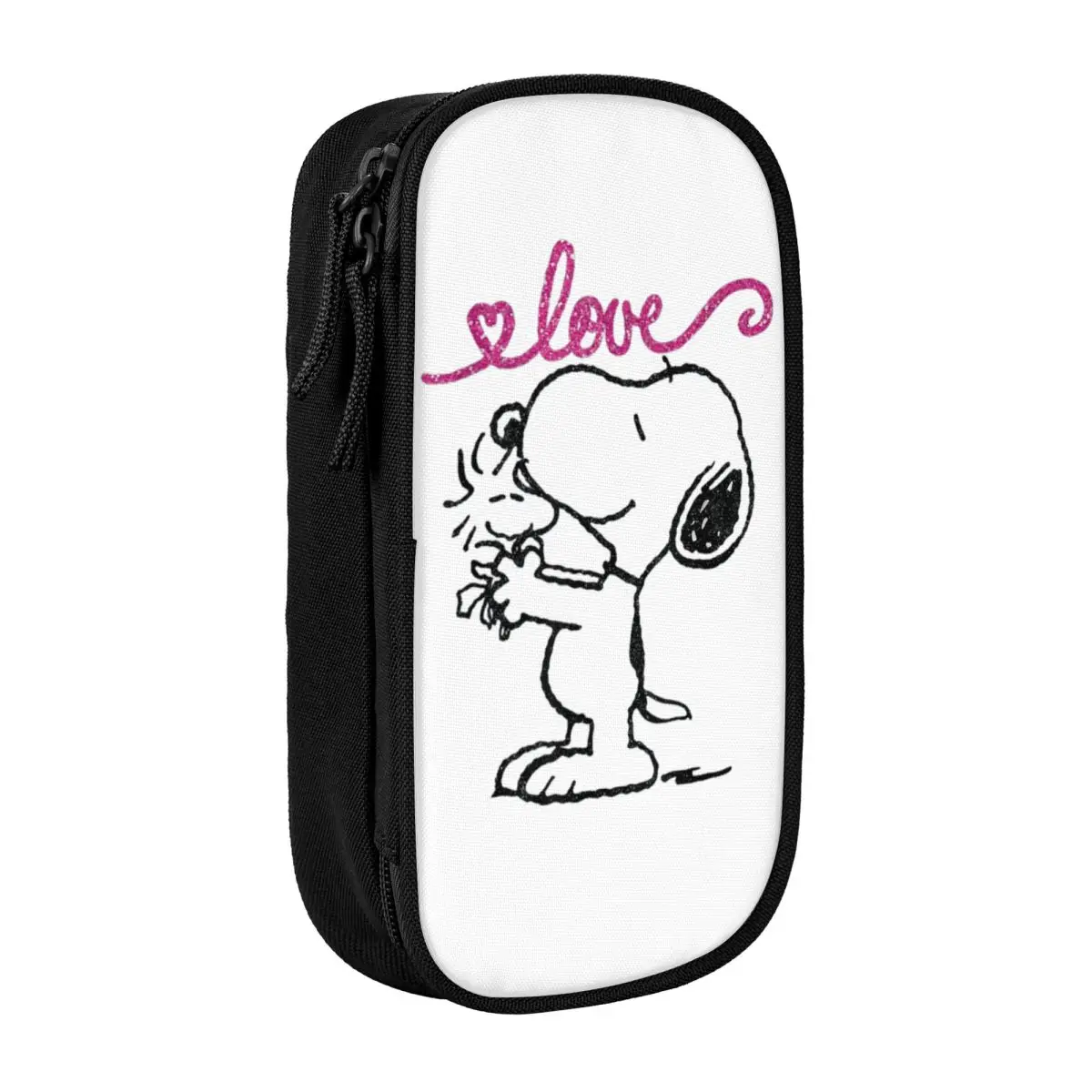 Peanuts Snoopy Woodstock Mother's Love Pencil Case Pen Box Bag Student Large Storage Students School Cosmetic Pencilcases