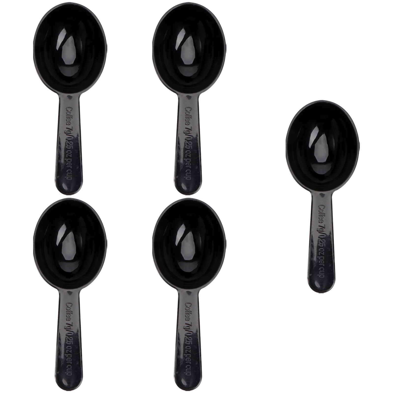 

5 pcs Coffee Bean Measuring Spoons Plastic Scoop 7g Powder Teaspoon Tablespoon Cups Kitchen Tool PP Material Lightweight