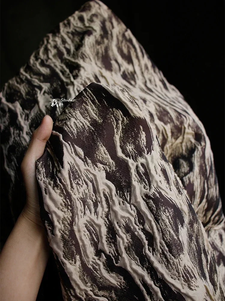 

Жаккардовая ткань, винтажная дизайнерская одежда, сделай сам, чистый полиэстер, материал, ткань для шитья одежды на метр, оптовая продажа ткани