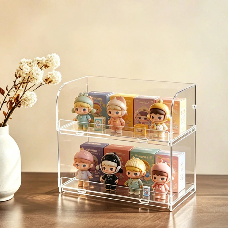 Clear Acrylic Multi Layer Storage Rack, Desktop Display Stand for Blind Box Action Figures Skincare Perfume Organizer