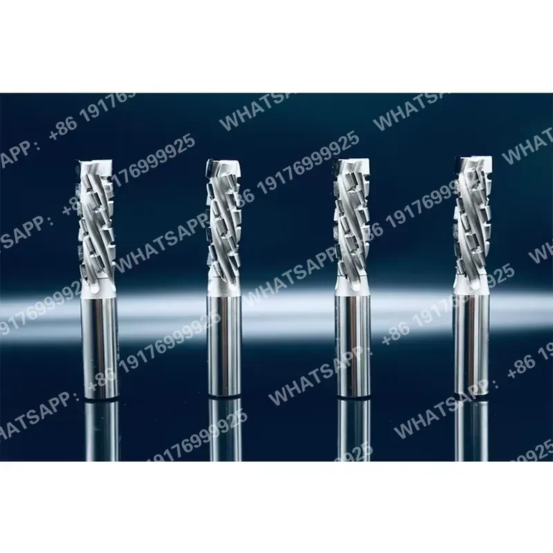 Factory Price PCD Side and Nesting CNC Milling Cutter PCD Diamond Spiral Router Bit Z=2+2 for Chipboard and Fibre Cement