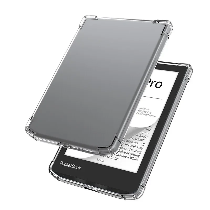 Funda Case For PocketBook Verse Lite Pro Color PB619 PB634K3 PB634 PB629 6' EBook Clear TPU Back Cover with 4 Shockproof Airbags