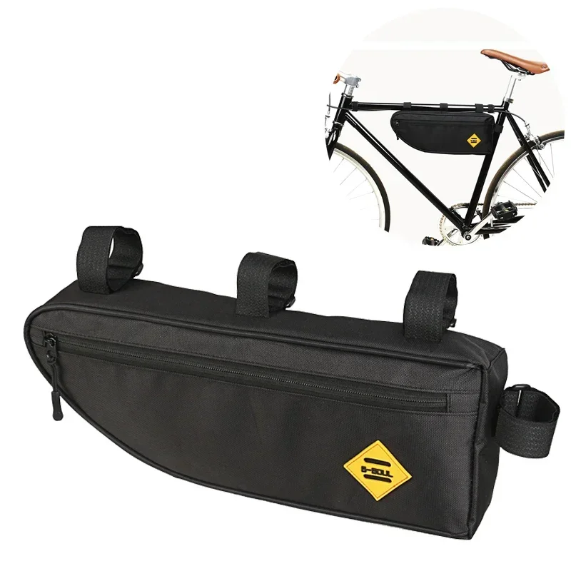 B-SOUL Waterproof Bicycle Triangle Bag Bike Frame Front Tube Bag Large capacity Cycling Pannier Packing Pouch Accessories