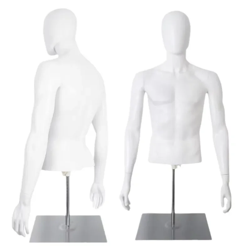 Plastic environmental protection bust lead male and female model display stand clothing store scarf clothes model