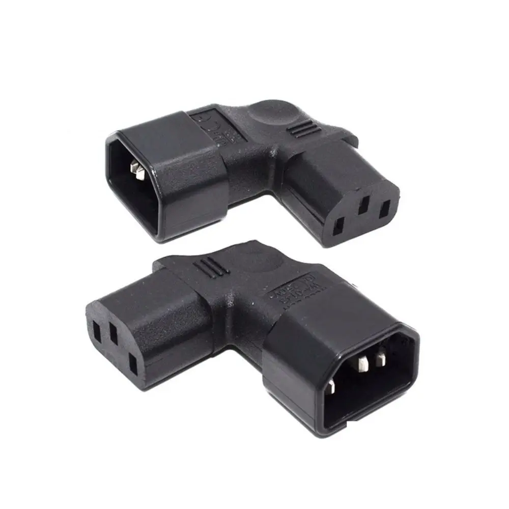 Male C14 Male To C13 Female Down UP Corner Plug Conversion Socket 10A 3Pin Conversion Plug IEC Connector AC Plug Power Adapter
