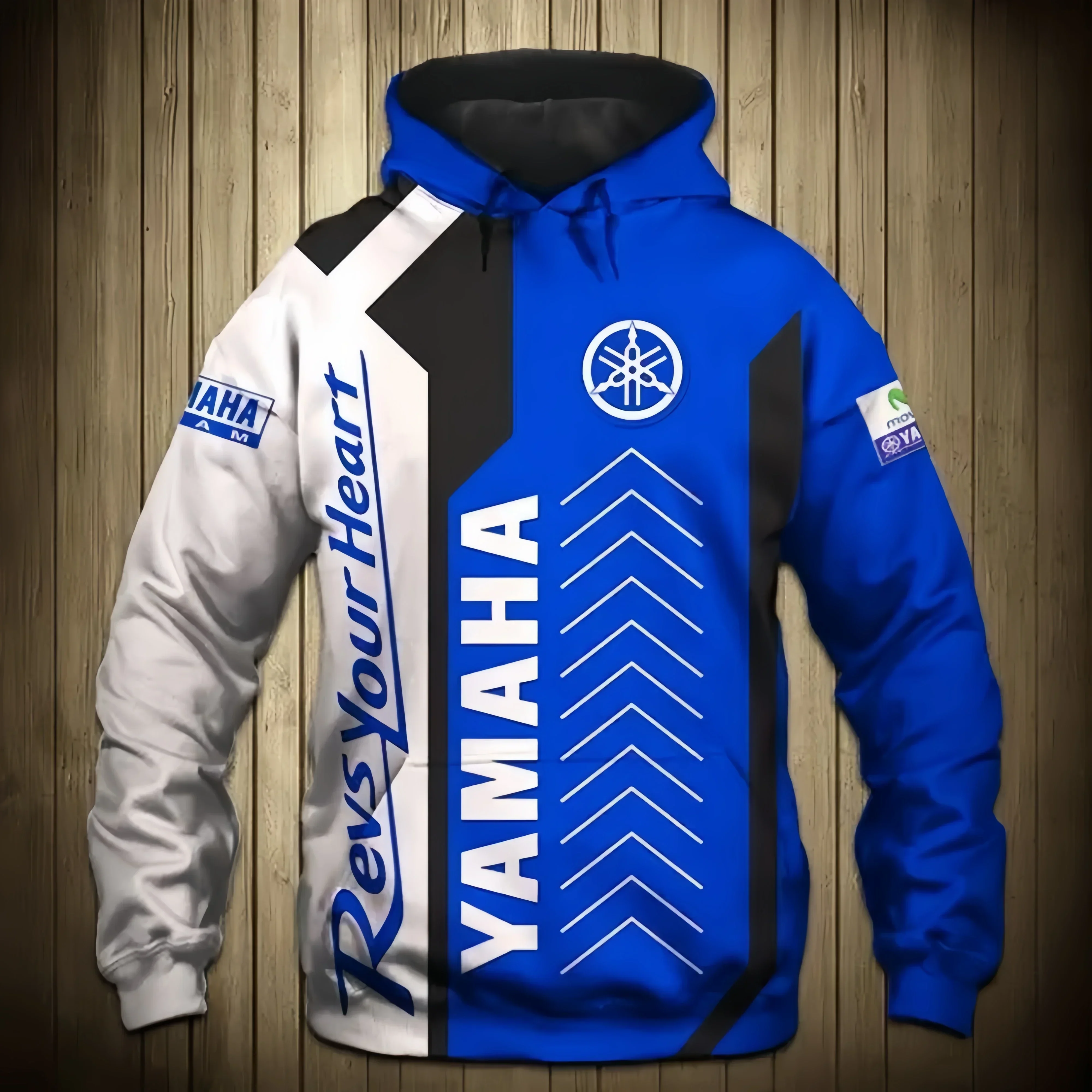 New popular Yamaha motorcycle 3D printed hoodie, fashionable men's outdoor riding extreme sports racing top