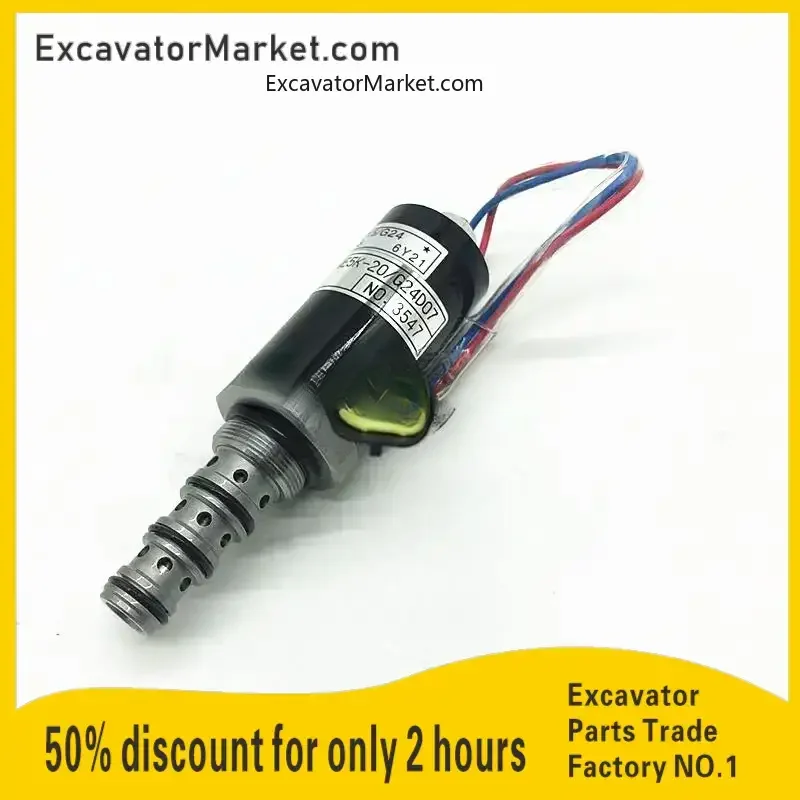 For XCMG 200/215/230/240/245/260 Pilot Safety Lock Proportional Solenoid Valve F06-12D1AAB-A01B Plug High Quality for excavator