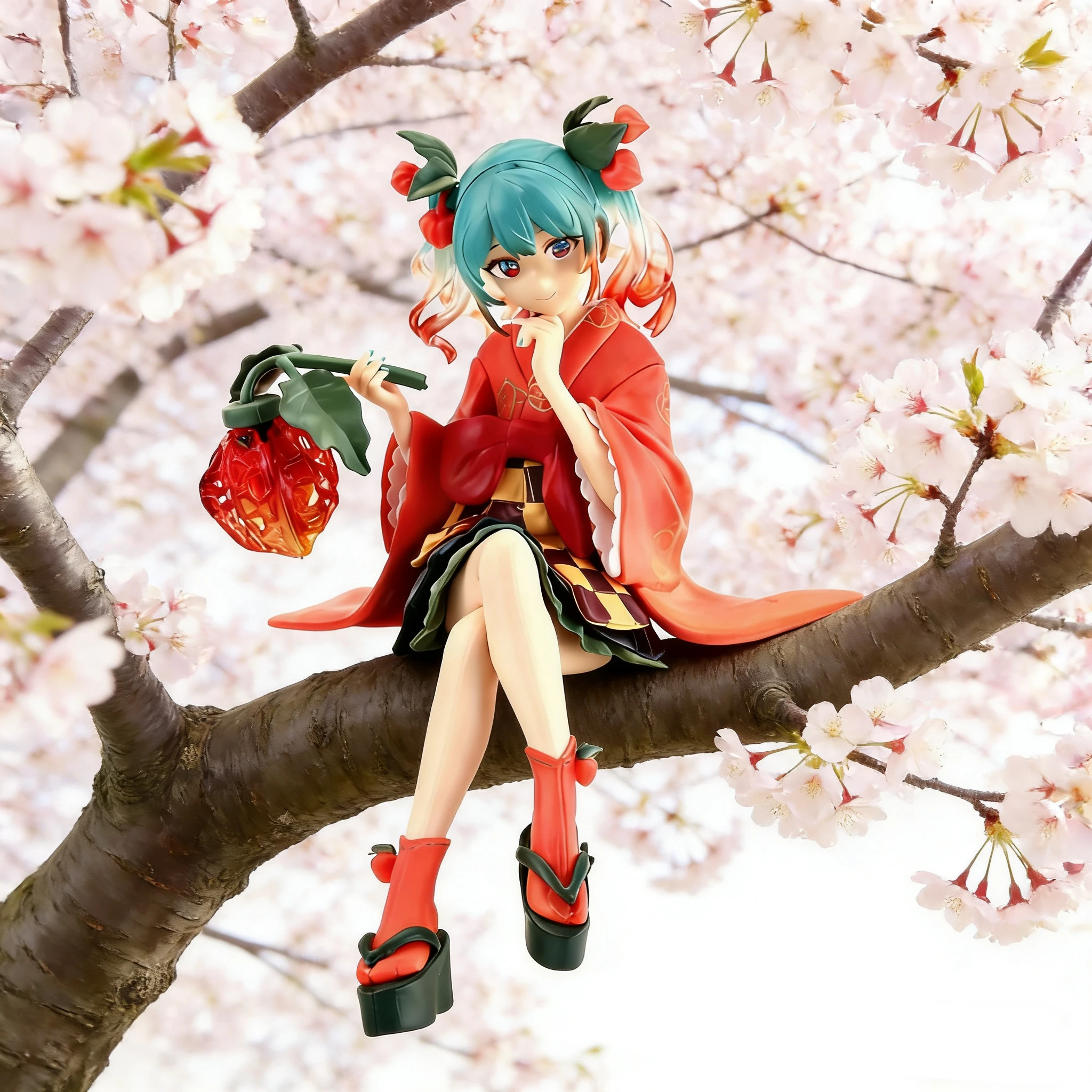 Heißer Anime Hatsune Miku Laternen-Frucht-Kirsch-Figur Modell Spielzeug Geburtstag Weihnachten Geschenk Sammlerstück PVC-Modell
