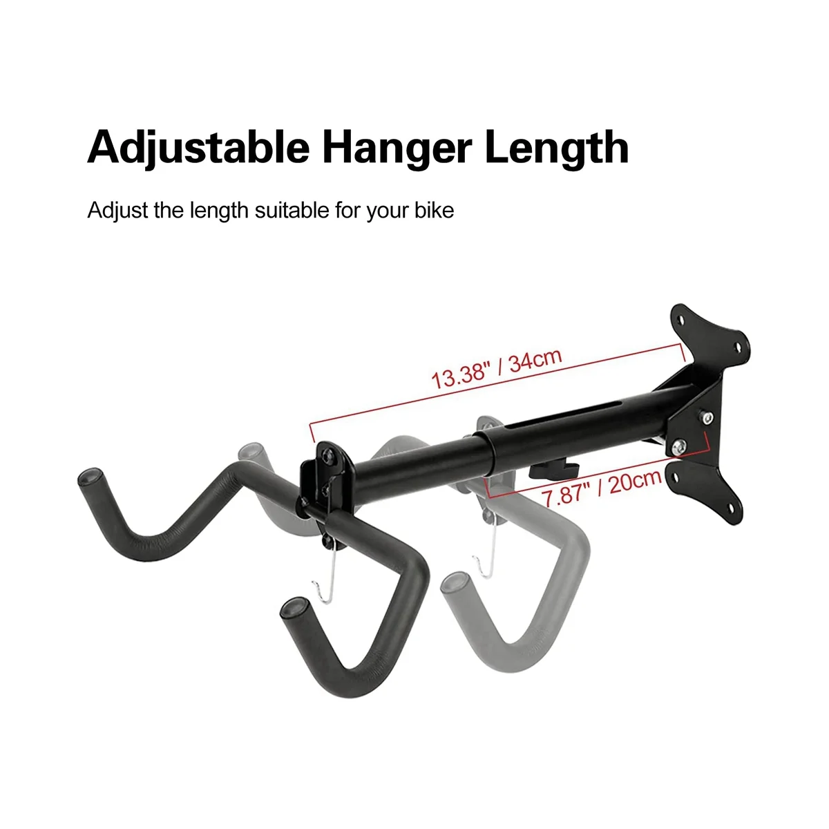 Bike Rack, Horizontal Wall Mount Bicycle Storage Hanger Indoor Bike Holder for Haning Mountain Road Bike