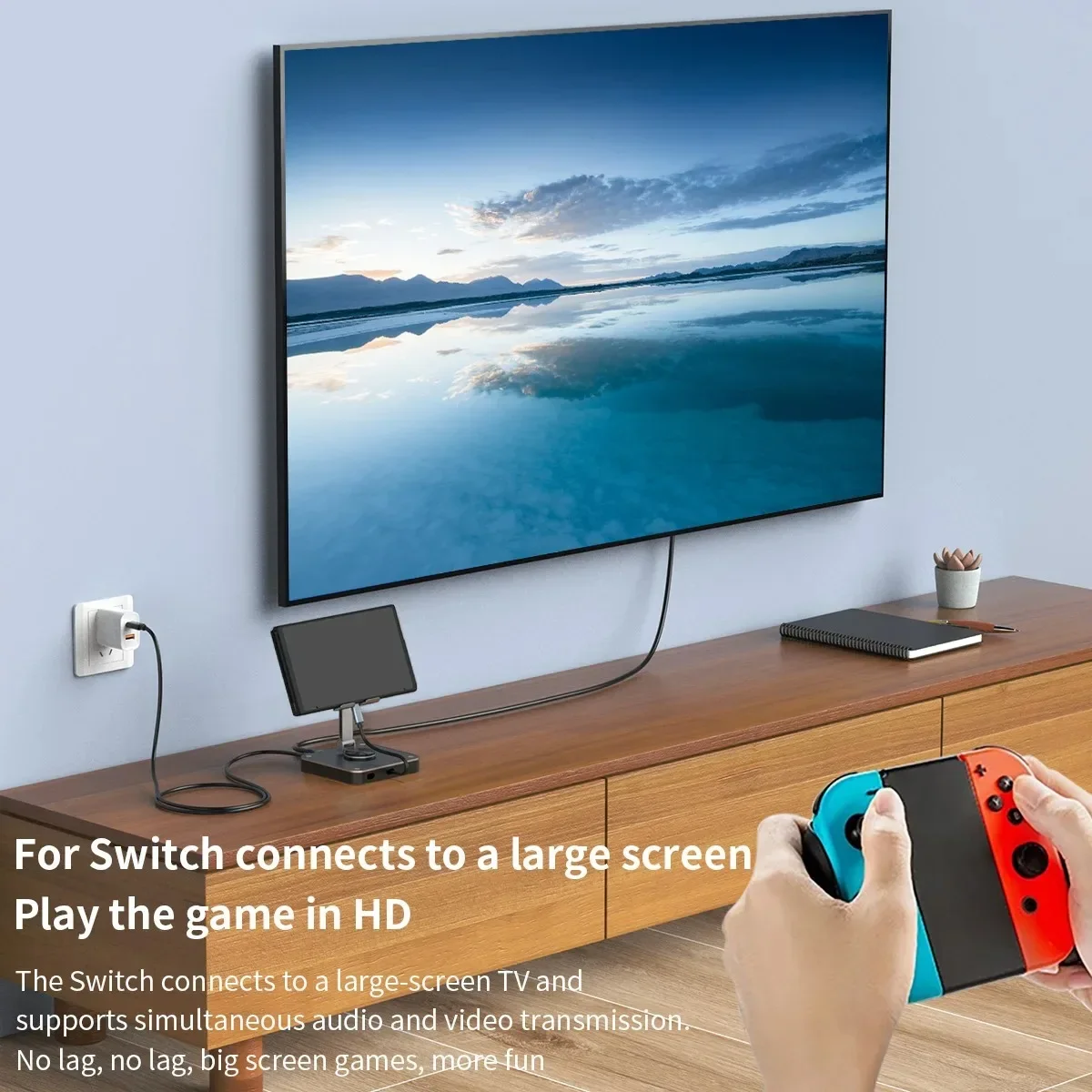 USB-C dockingstation tablet/telefoon opvouwbare standaard met 4K 60HZ HDMI PD 100W USB 2.0-poorten voor iPad Pro/Air iPhone 16 Switch Mac