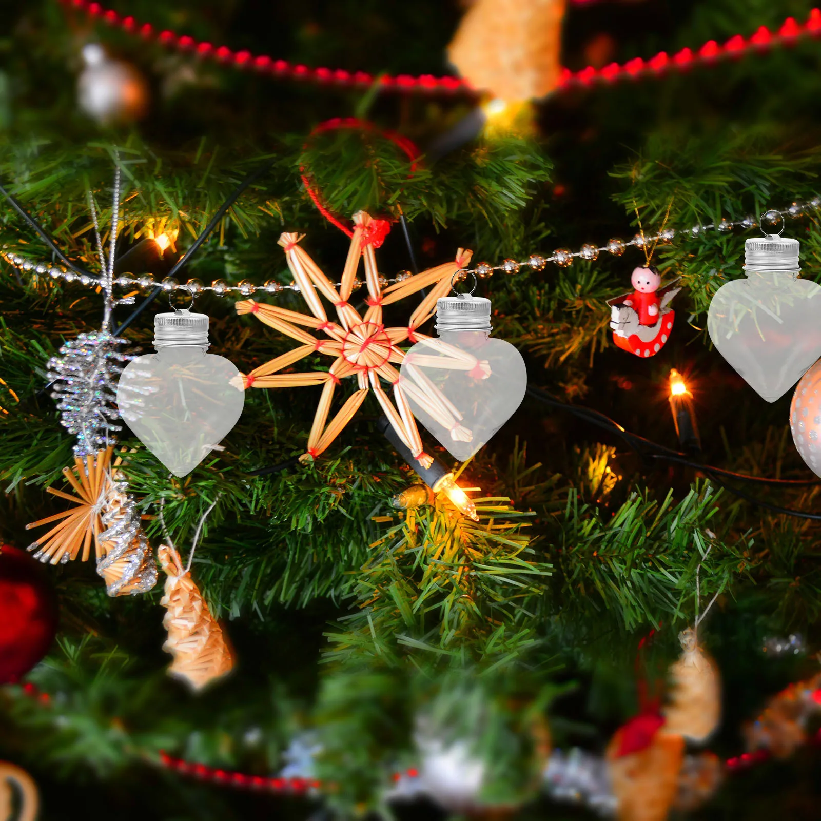 

Прозрачная пластиковая бутылка в форме сердца для домашних животных, новогодняя декоративная подвеска на День святого Валентина, бутылка в форме сердца неправильной формы