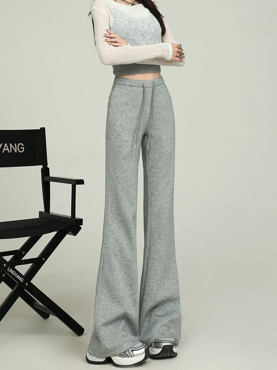 

Light ey Micro Flare Yoga Pants Women's Spring 2025 New Elastic Waist Small Size Floor Length Casual Sports Yoga Trousers