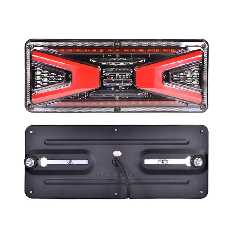 2Pcs 12V Universal Car Truck Rear Taillight Warning Lights Flow Signal Steering Brake Reversing Traffic Waterproof Fog Lamp