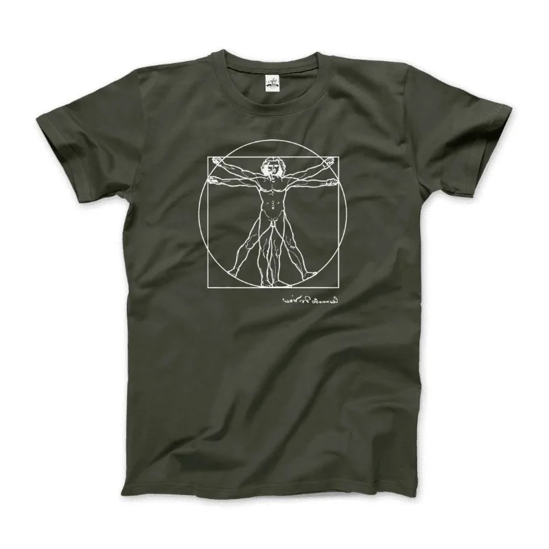 Leonardo Da Vinci, Vitruvian Man Sketch T-Shirt