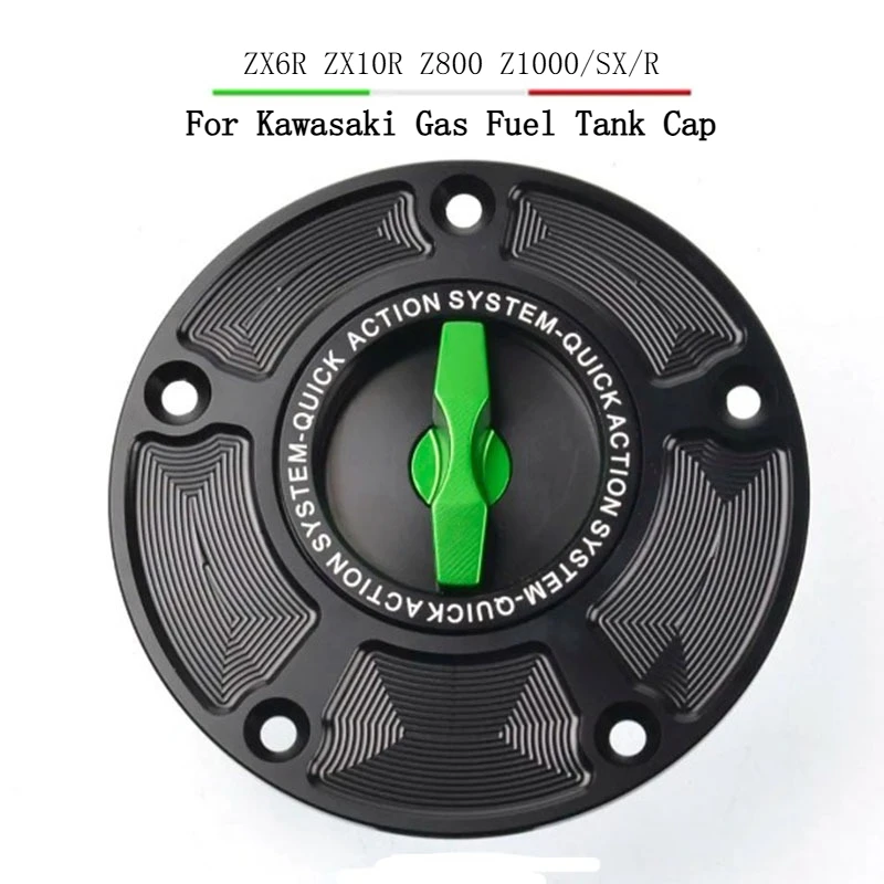 Motorcycle Accessories New For Kawasaki ZX6R 2007-2018 ZX10R 2006-2020 Z800 Z1000 SX CNC Fuel Tank Cap Keyless Oil Gas Cover