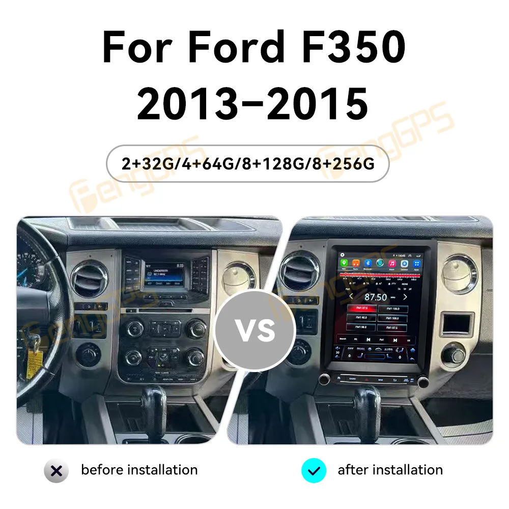 12.1 Inch Touch Screen Android 13 Car Radio For Ford F350 2013-2015 Multimedia Player   GPS Navigation Audio Player DSP