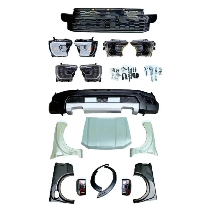 

Новейшие модифицированные внешние аксессуары для пикапа, автомобильный бампер, модернизированный комплект кузова для Ranger T6 T7 T8 2012-2021, обновление для Raptor 2022+