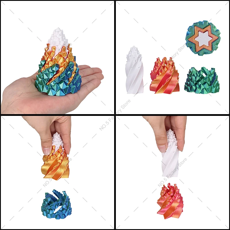 28 รูปแบบ 3D พิมพ์เกลียวกรวย Fidget Spinner Antistress ความวิตกกังวลบรรเทาเกมสําหรับเด็กและผู้ใหญ่