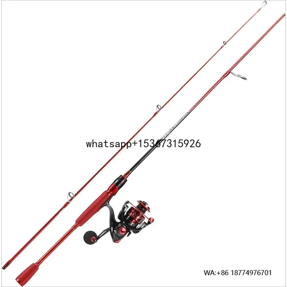 

Fishing Rod Reel Combos,Two Pieces Light Weight Pole with High Speed Smooth Powerful Gear Casting &Spinning Fishing Wheel