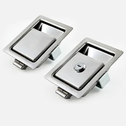 Heavy Duty Flush Mount Carbon Steel Single Point Paddle Stainless Steel Handle Door Latches For Storage Rooms RV