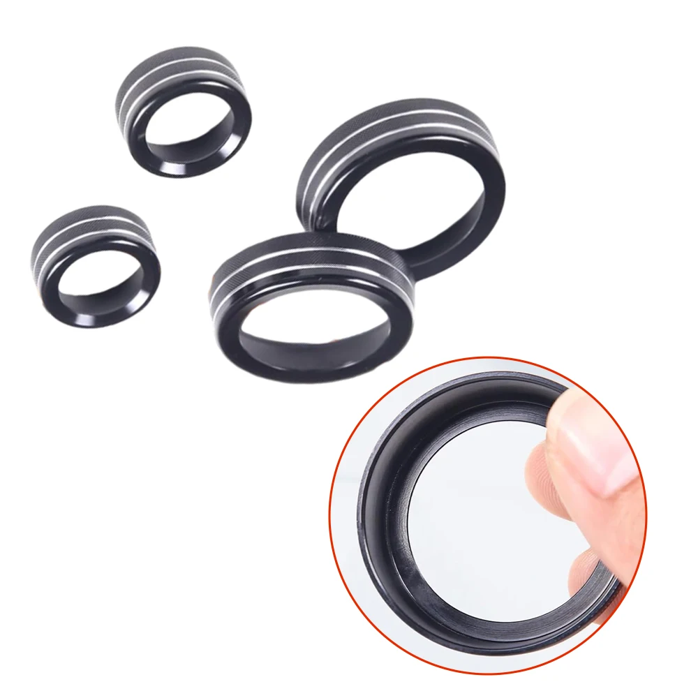 4PCS Aluminum Air Condition Volume Tuning Knob Switch Trim Ring Cover for Chevrolet Corvette C7 2014 2015 2016 2017 2018 2019