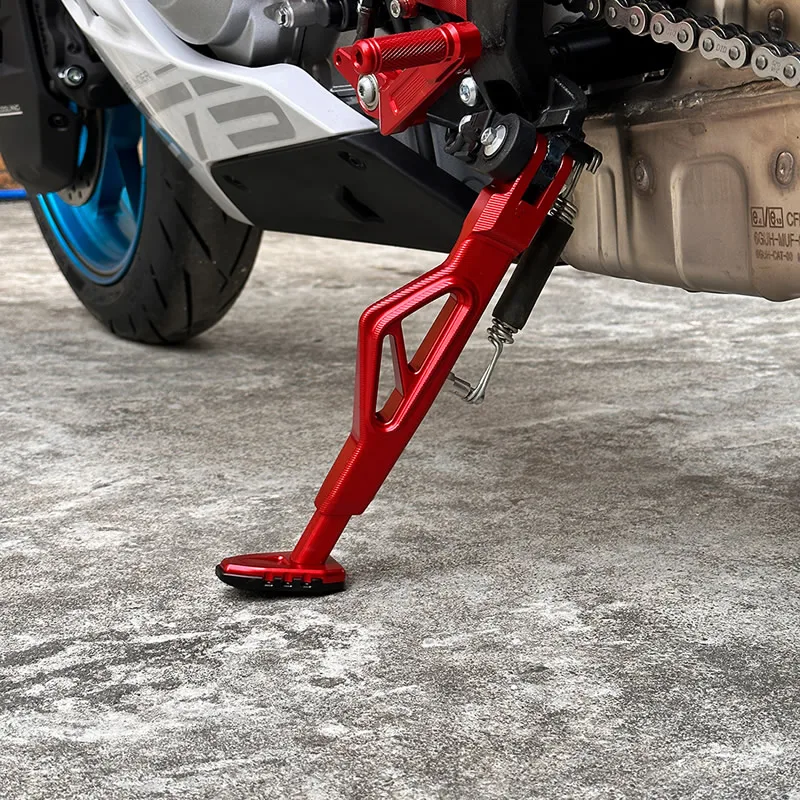 For CFMOTO 675SR 675NK Extended Side Stand Kickstand, Freely Height Adjustable Mod Parts Motorcycle Airflow Cover Accessories