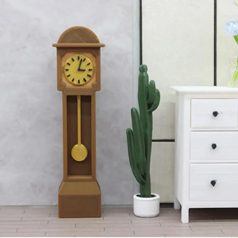 

Antique Miniature Grandfather Clock Doll House Accessory Decors for Photography Props and Living Room Scene Display A2UB