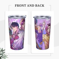 Stainless Steel Tumbler Kpop Demon Hunters Saja Boys  Mugs Cup With Straws  Beach Cold Drink Water Bottle Keep Heat Thermal Cups
