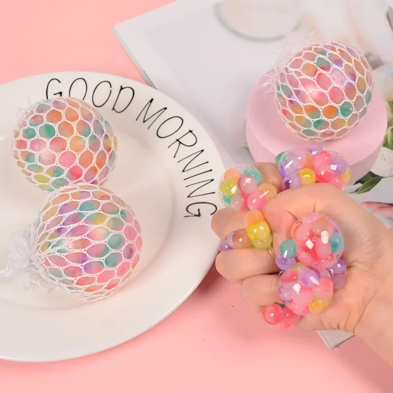 Relieve Stress with Rainbow Bead Squishy Ball – Only .15!