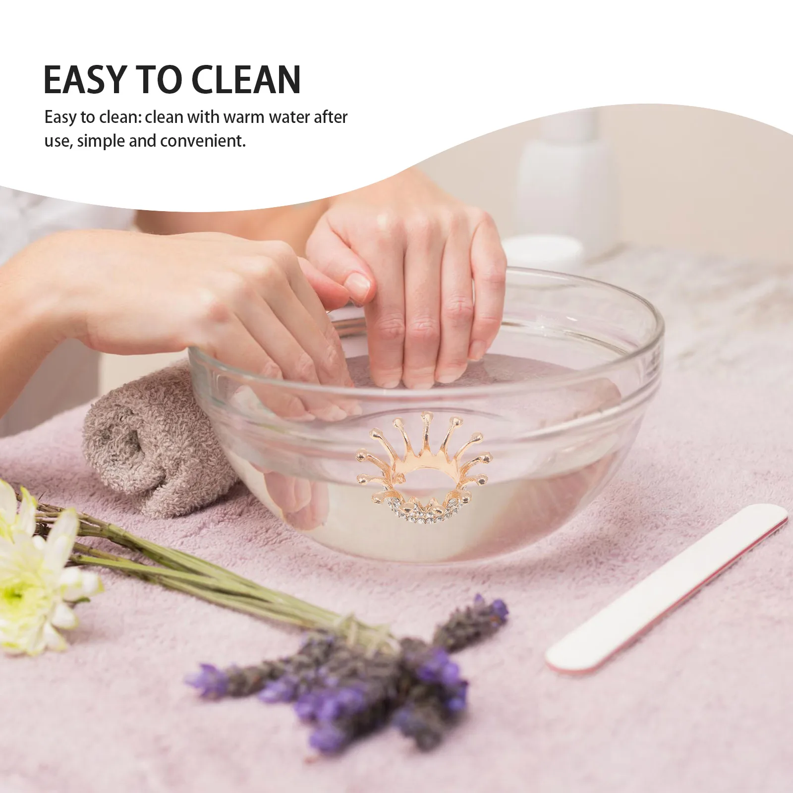 

2 Pcs Retro Crown Pen Holder Nail Beauty Accessories Polish Art Dish Manicure Bowl Alloy Plate