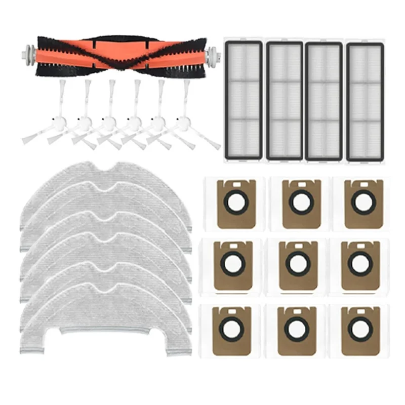 -A64E For Dreame Bot D10 Plus RLS3D Robot Vacuum Cleaner Hepa Filter Mop Main Side Brush Dust Bag Replacement Parts