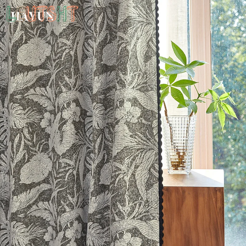 Custom Size French Retro Curtains Light Luxury High-end Light Green Shade American Living Room Villa Wedding Decoration Curtain