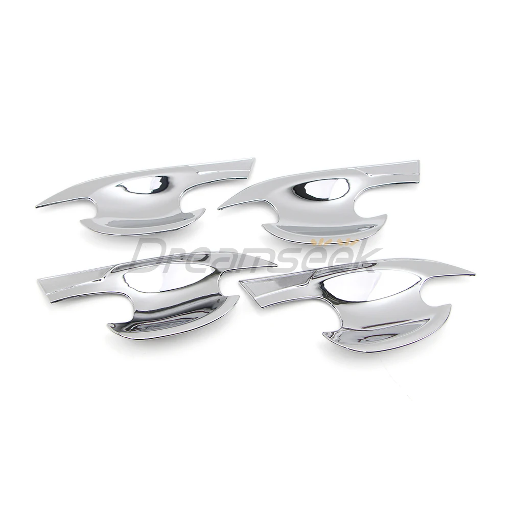 Car Chrome Molding Trim Door Handle + Bowl Cover Accessories For Mazda 3 BP 2019 2020 2021 2022 With Smart Key Hole view 3