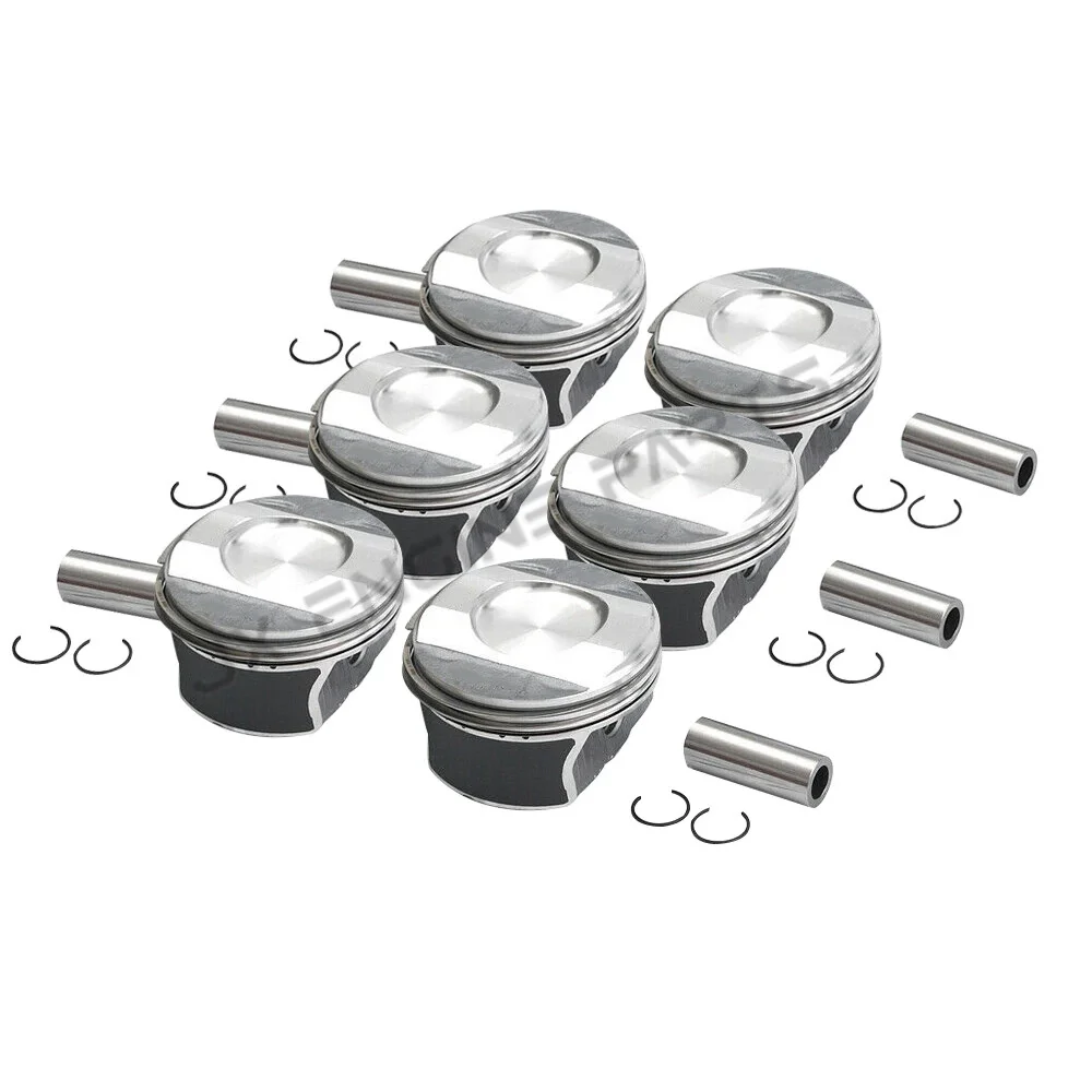 M276 Engine Piston & Piston Ring Set For Mercedes-Benz 3.5 C300 C350 E300 CLS300 ML300 GLE350 GLK350 R350 S350 SL350 SLK350 3.5L