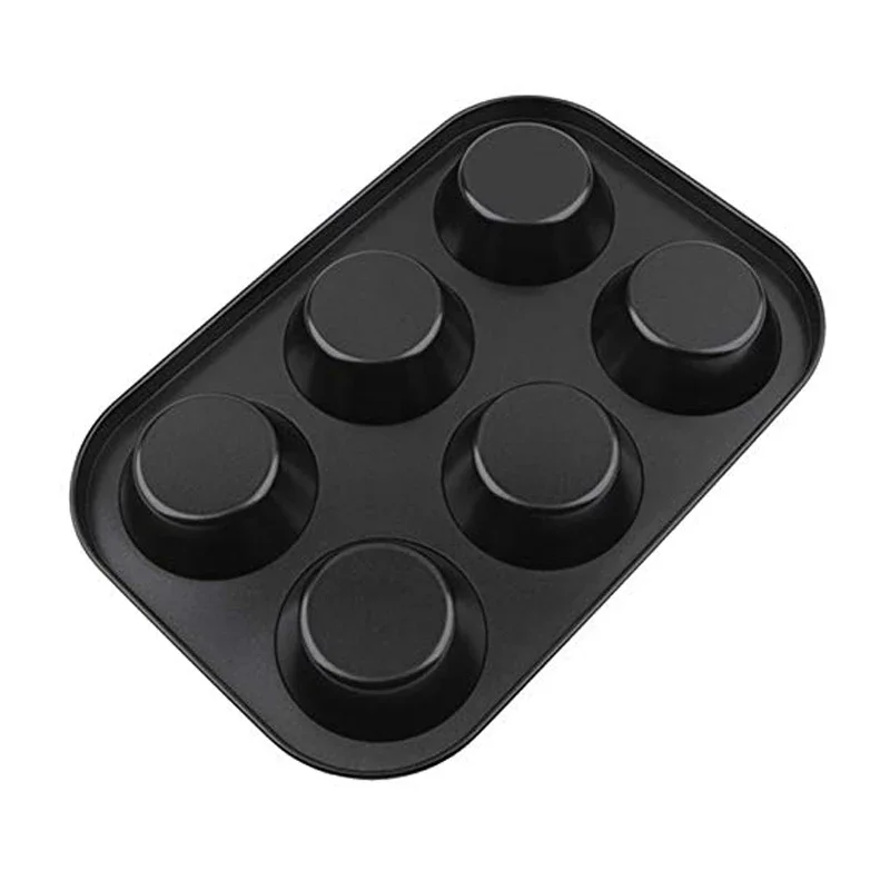 6/12 Cups Cupcake Mold Muffin Pan  Square Cupcake Pan Muffin Tray  Carbon Steel Baking Pan Non Stick Bakeware 657