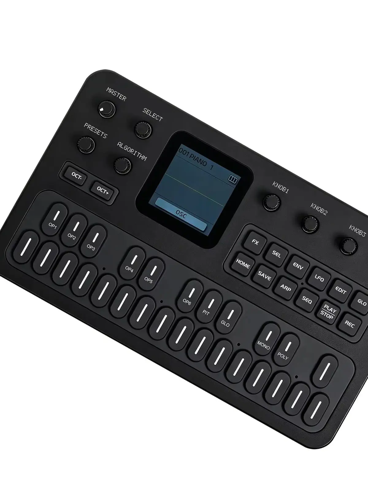 HamGeek M-VAVE FM-1 Tragbarer Audio-FM-Synthesizer 3-Kanal-MIDI Eingebaute 6 Effekte 3,5mm Stereo-Ausgang