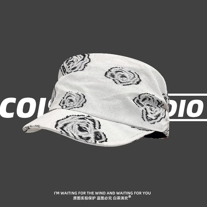 

Niche Korean Rose Flower Embroidery Beret Cap Women's Spring and Autumn Versatile Temperament Octagonal Soft Brim Painter Hat