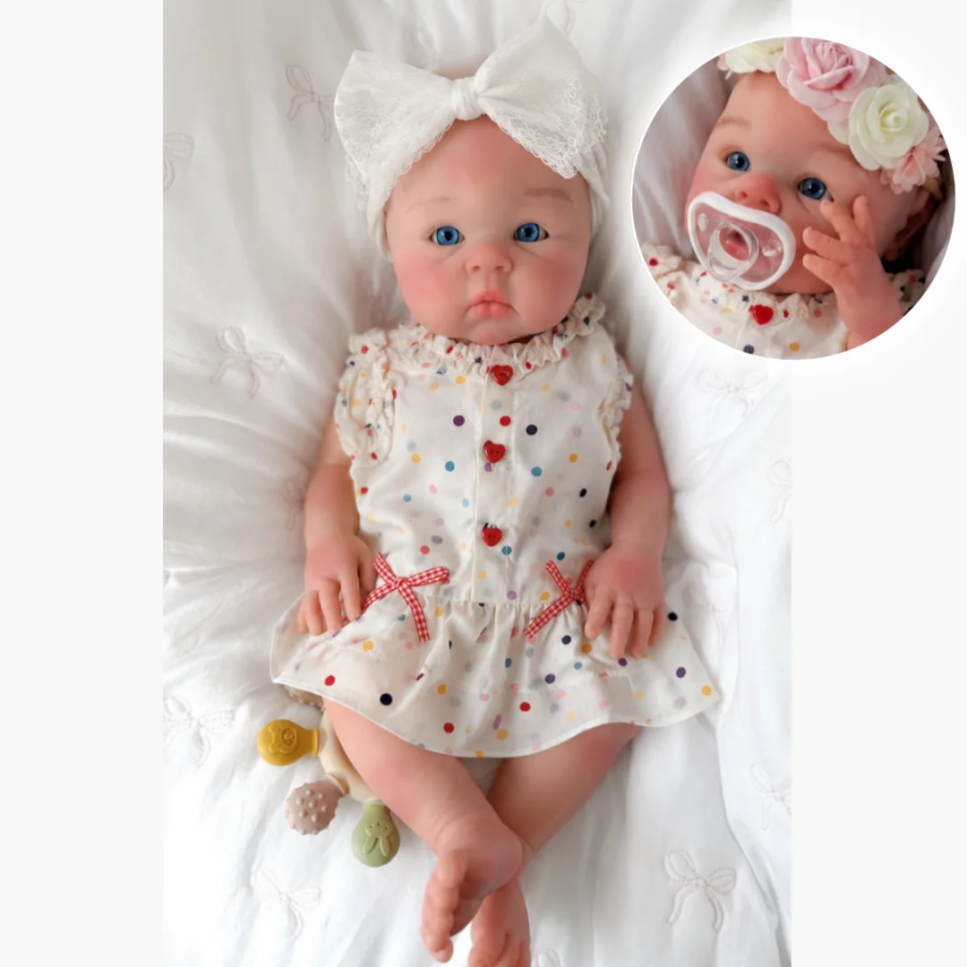 OtdardDolls--18Inch Washable Full Solid Silicone Reborn Girl Doll With Open Mouth Handmade Paint & Unpaint Skin Bebe Reborn Doll
