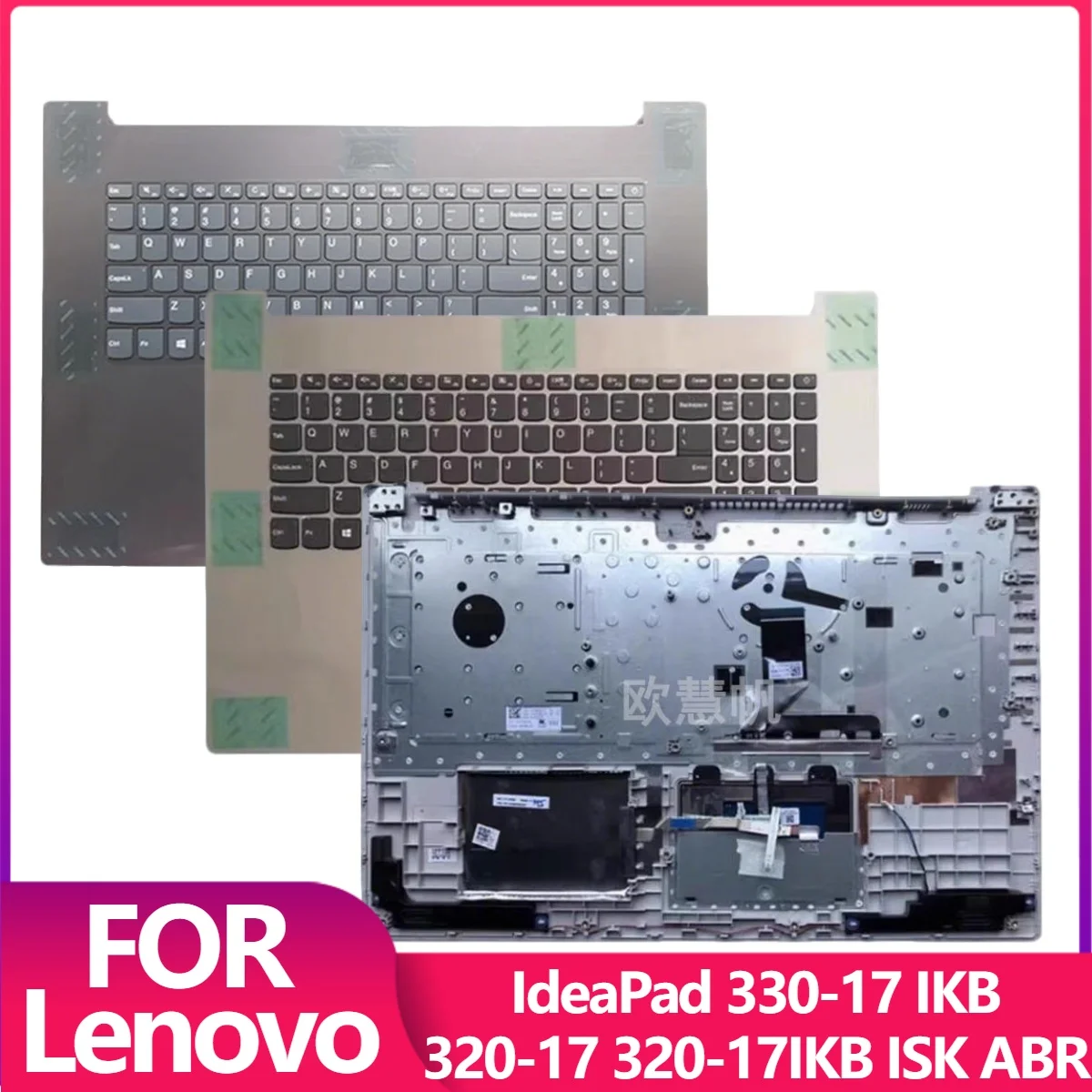 

T New Original for Lenovo Ideapad 320-17 320-17IKB 320-17ISK ABR AST 330-17IKB Laptop Palmrest with US Keyboard Silver Black