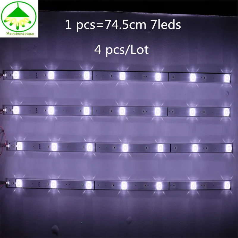 

4 pcs/Lot 100% new high quality for Konka 39inchs LCD TV backlight strip LED39K35A LED39F2600C LED39E330C 74.5CM 7LEDs