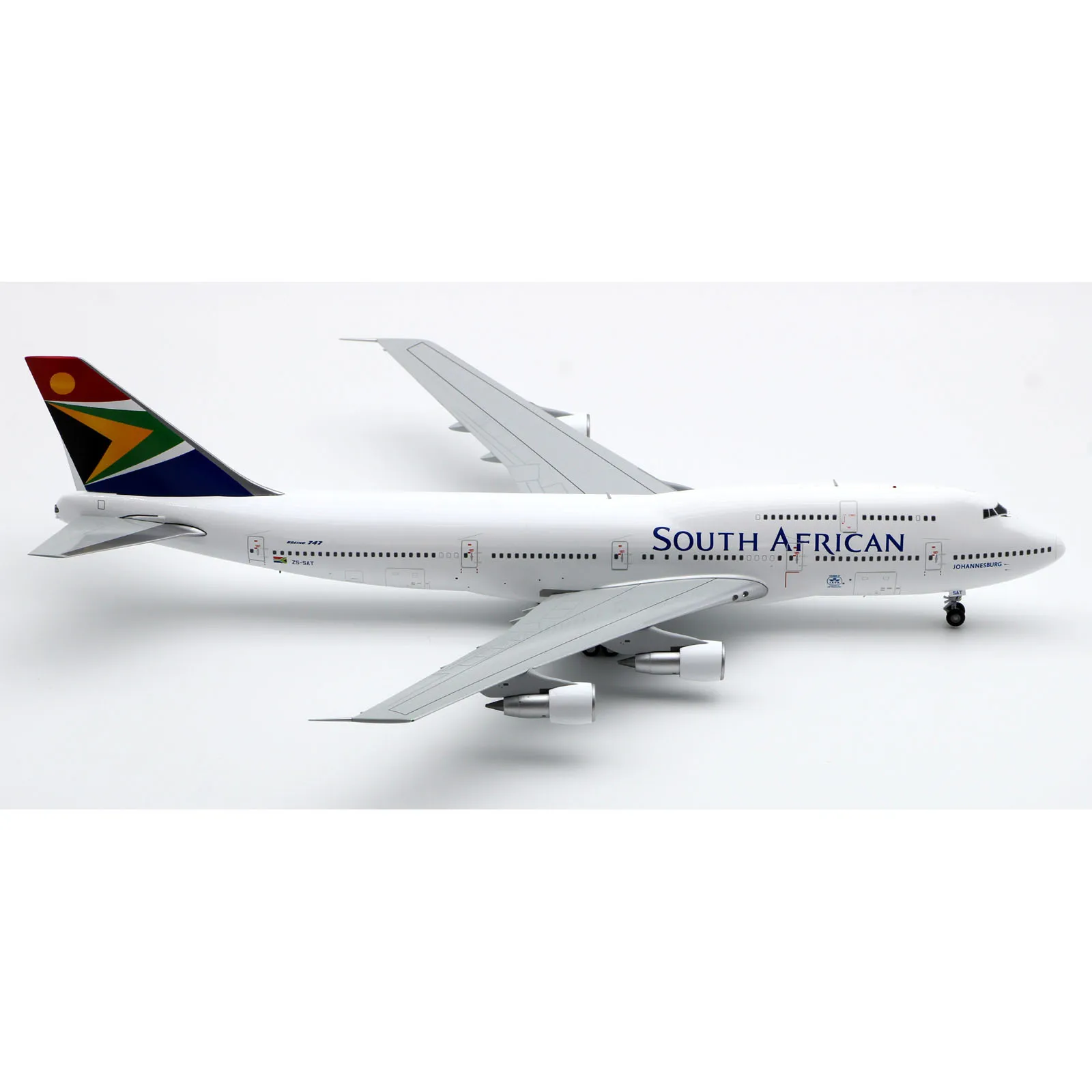 XX20006 Alloy kolekcjonerski samolot prezent JC Wings 1:200 republika południowej afryki Airways Boeing B747-300 Diecast samolot Jet Model ZS-SAT