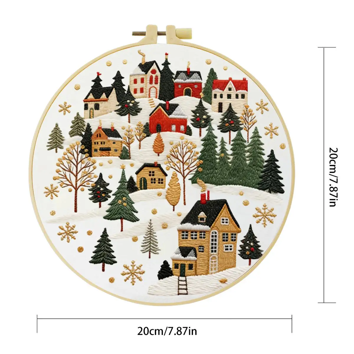 1 Stück 20X20CM/15X15CM 7,87/6,3 Zoll Berg-Stickerei-Starter-Kit DIY-Kit DIY-Stickerei-Set für Anfänger – Detail 3