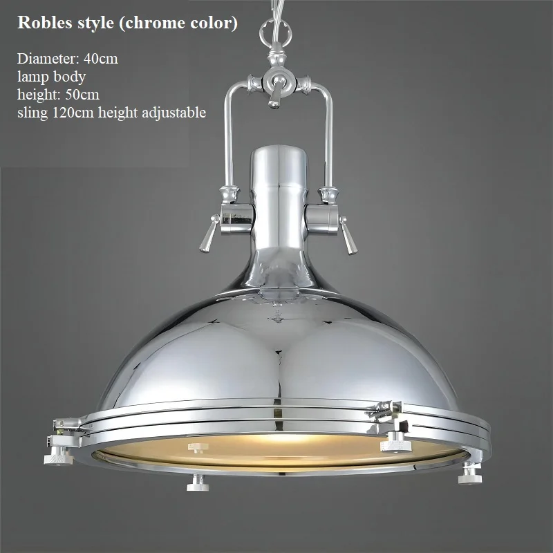 XIHOME Retro American Industrial Round Kronleuchter Vintage Industrial LED Bulb Robers/Garris/Jobs/Hines Iron Art Pendelleuchte 6