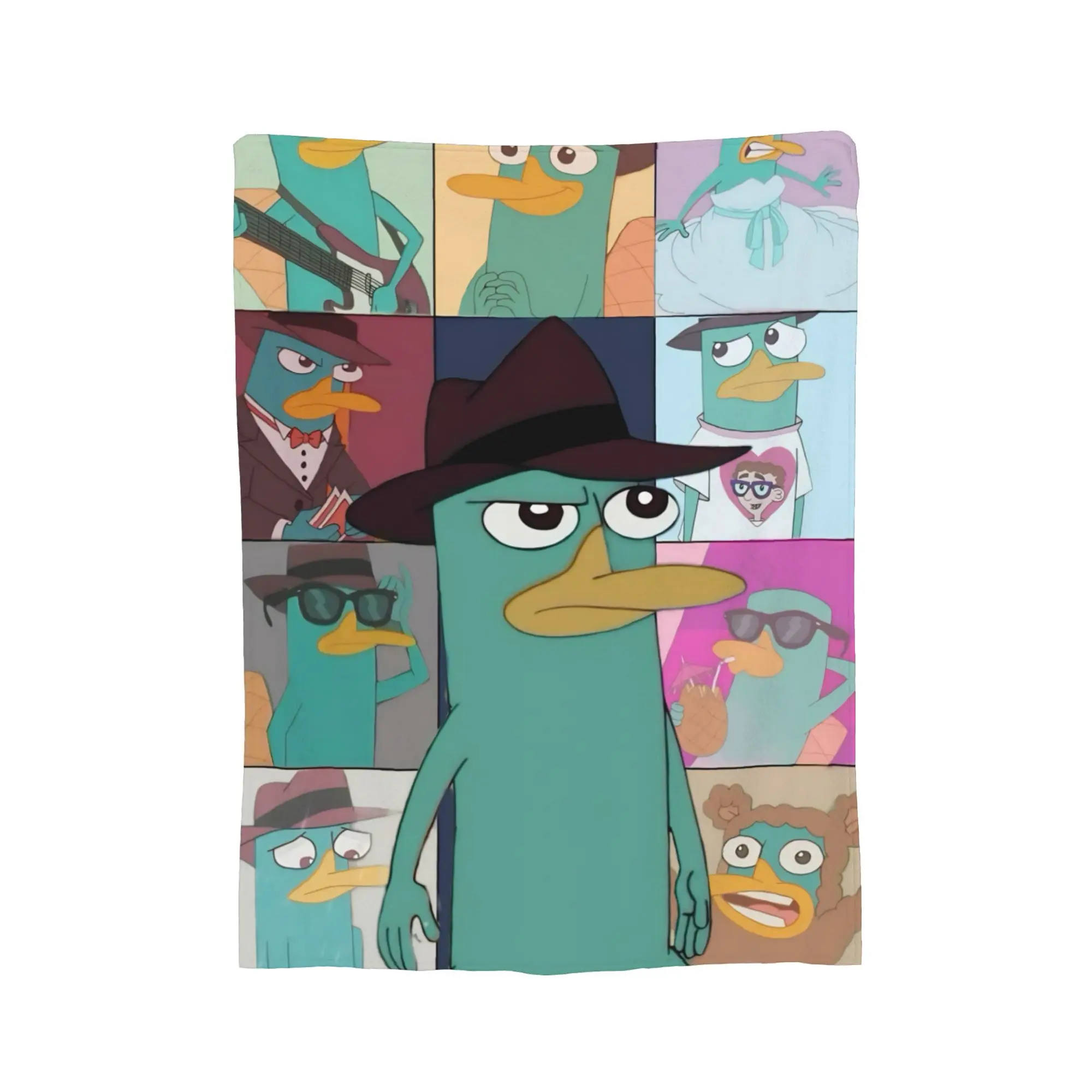 الاسترخاء Phineas و Ferb Perry بطانية الملحقات غرفة الزخرفية رمي بطانية الصوف الدافئ للمكتب #3